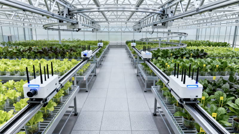 温室巡轨式表型采集分析系统
